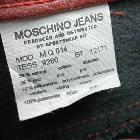 Vintage Moschino Faux Leather Pants High Rise Made in Italy - Picture 5 of 7